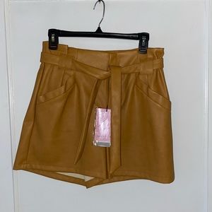 NWT Anthropologie Faux Leather Shorts